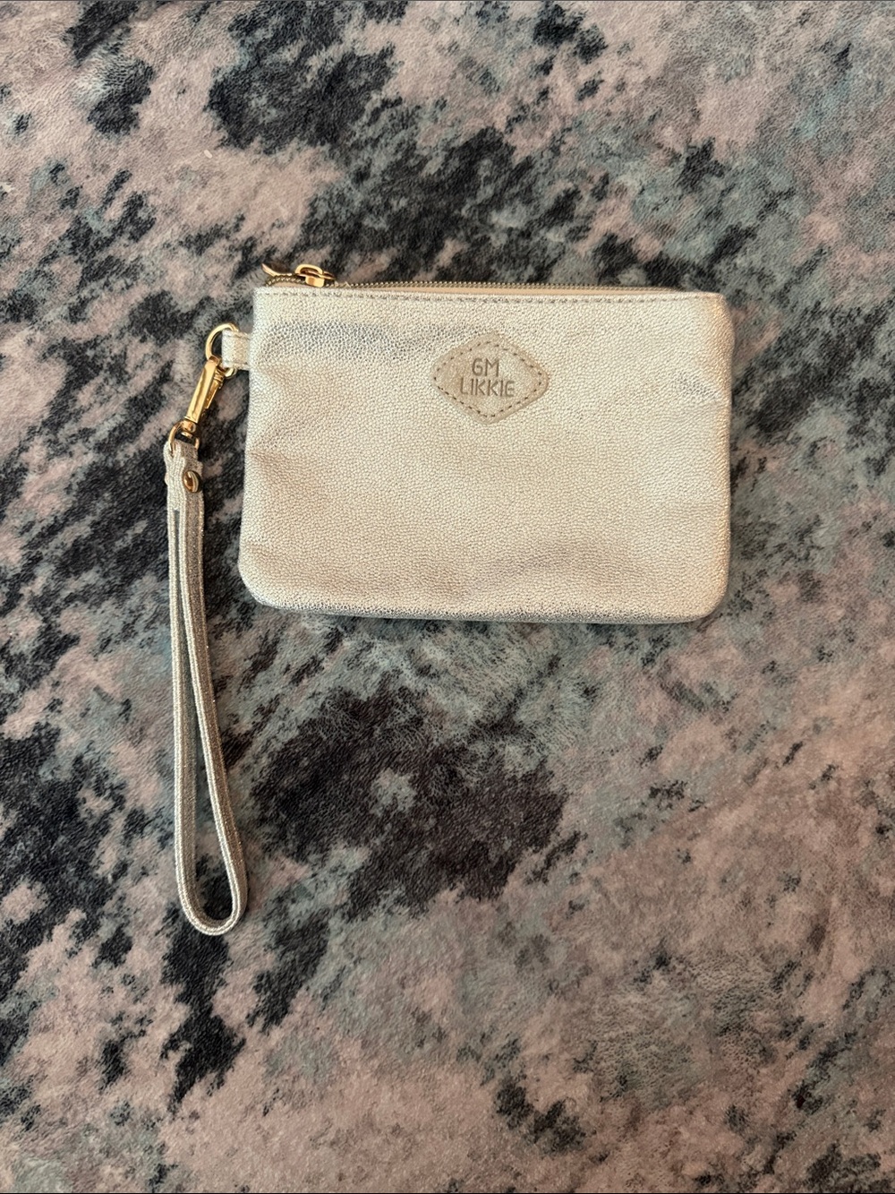 Metallic Wristlet Pouch - Silver